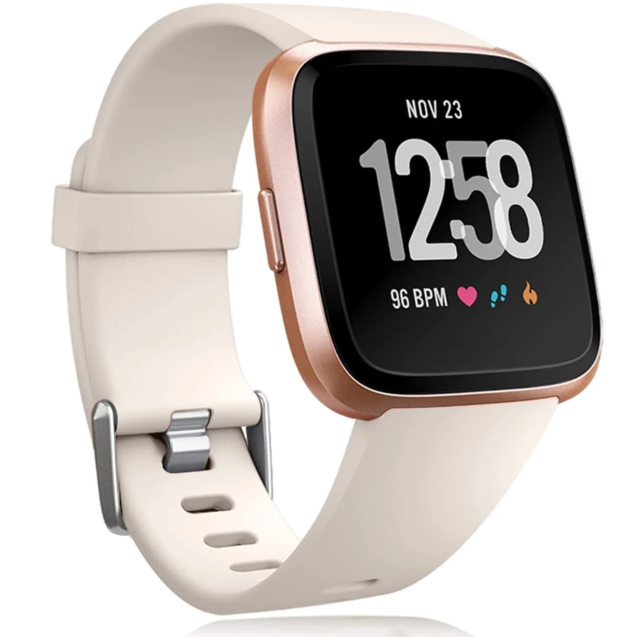Wepro Sport Bands Compatible with Fitbit Versa 2, Soft Elastomer, Sweat-Resistant, Small & Large Sizes, Unisex