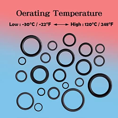ZDBB 1280 Pcs Rubber O-Ring Assortment Kit with Pick & Hook Set, Metric Sizes 6mm-28mm OD thumbnail 4