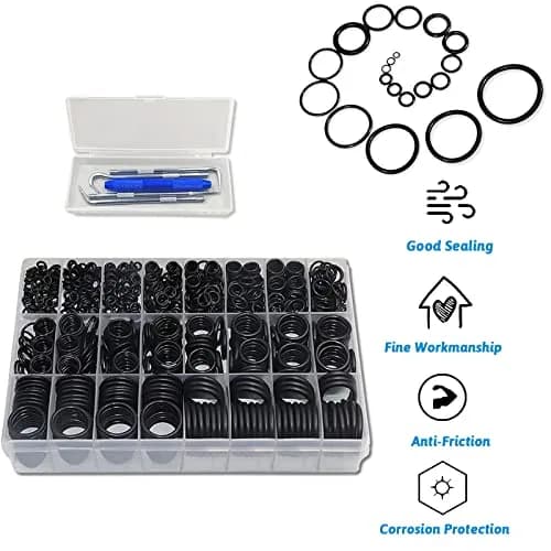 ZDBB 1280 Pcs Rubber O-Ring Assortment Kit with Pick & Hook Set, Metric Sizes 6mm-28mm OD thumbnail 8