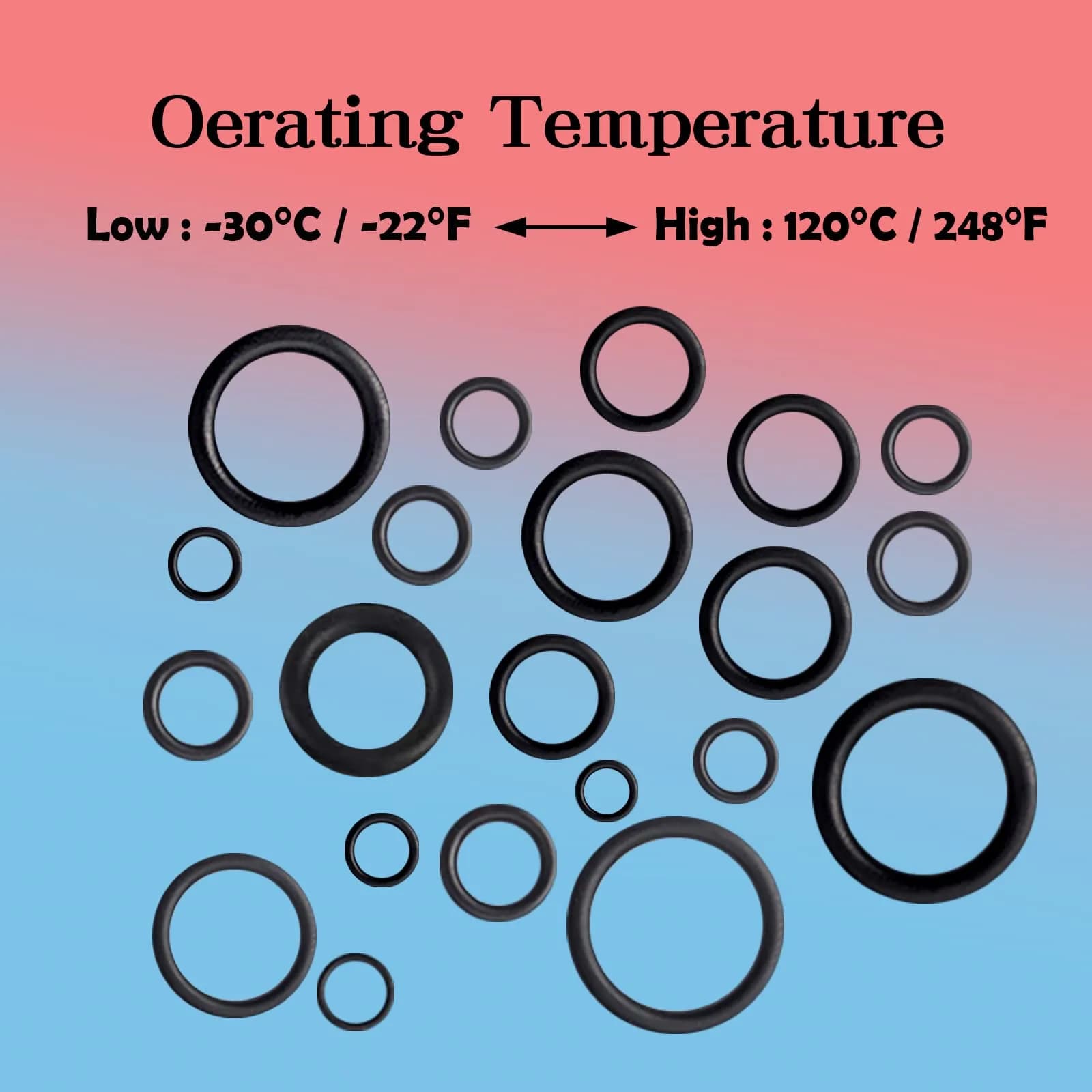 ZDBB OD Metric 24 Size 1280 Pcs Nitrile Rubber O-Ring Kit with Pick Tool - view 4