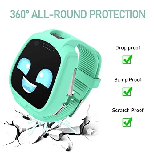 Polyjoy Green Silicone Sport Band with Case for Little Tikes Tobi 1 2 Robot Smartwatch | 22mm Width thumbnail 2