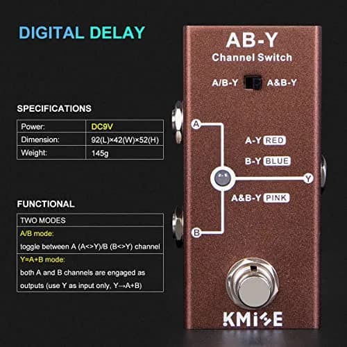lotmusic ABY Electric Guitar Effects Pedal True Bypass Mini Stompbox | Analog Chorus for Signal Switching thumbnail 3