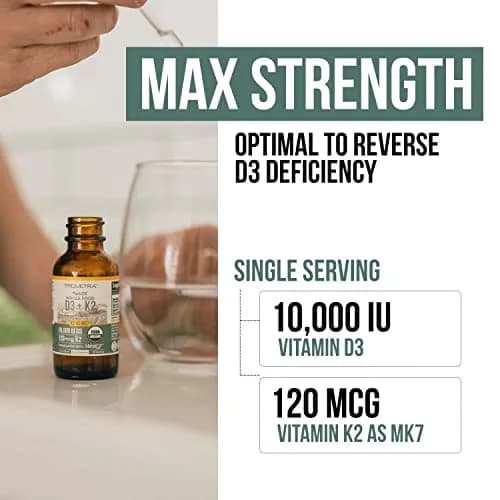 Triquetra Health Organic Plant D3 K2 Vitamin 10000 IU | Supports Immunity & Bone Health (70-120 chars) thumbnail 3