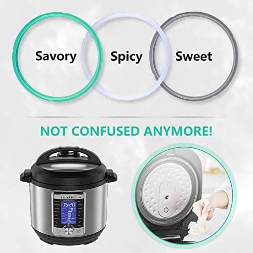 ZoneFly 8 Qt Silicone Sealing Ring - 3 Pack | Food-Grade Replacement Gasket for Instant Pot Pressure Cookers thumbnail 4
