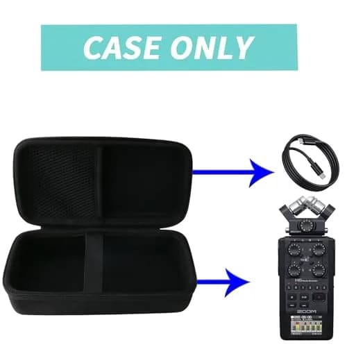 WERJIA Hard Carrying Case for Zoom H6 | Impact-Resistant EVA Travel Bag (8.3 inch) thumbnail 5
