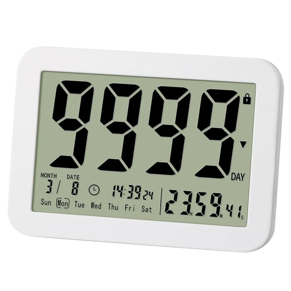 MOSTRUST Digital Countdown Days Timer Clock | 9999 Days Count Up & Down | Magnetic Stand — M281 Day Timer