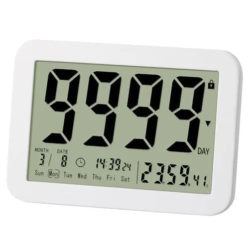 MOSTRUST Digital Countdown Days Timer Clock | 9999 Days Count Up & Down | Magnetic Stand thumbnail 1