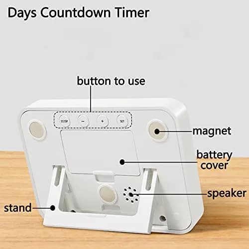 MOSTRUST Digital Countdown Days Timer Clock | 9999 Days Count Up & Down | Magnetic Stand thumbnail 4