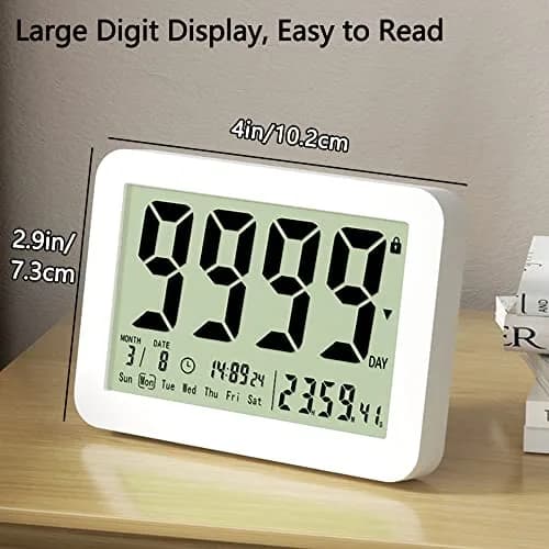 MOSTRUST Digital Countdown Days Timer Clock | 9999 Days Count Up & Down | Magnetic Stand thumbnail 3