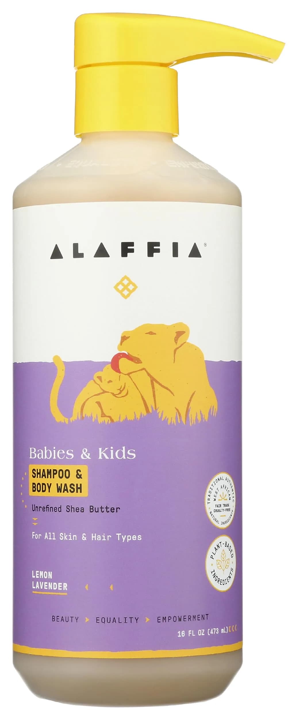Alaffia Babies and Kids Shampoo and Body Wash 16 Fl Oz | Gentle, Calming Support for Soft Hair & Skin
