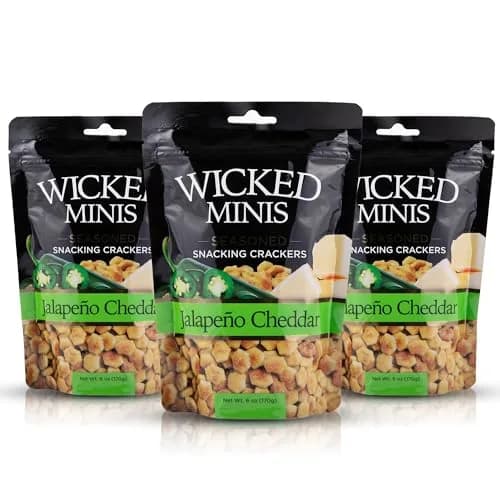 Wicked Mix Soup & Oyster Crackers - Saltine & Salted Flavored Mini Puffed 6oz Pack of 3 | American Flavors & Resealable Convenience thumbnail 1