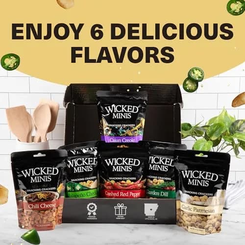 Wicked Mix Soup & Oyster Crackers - Saltine & Salted Flavored Mini Puffed 6oz Pack of 3 | American Flavors & Resealable Convenience thumbnail 8