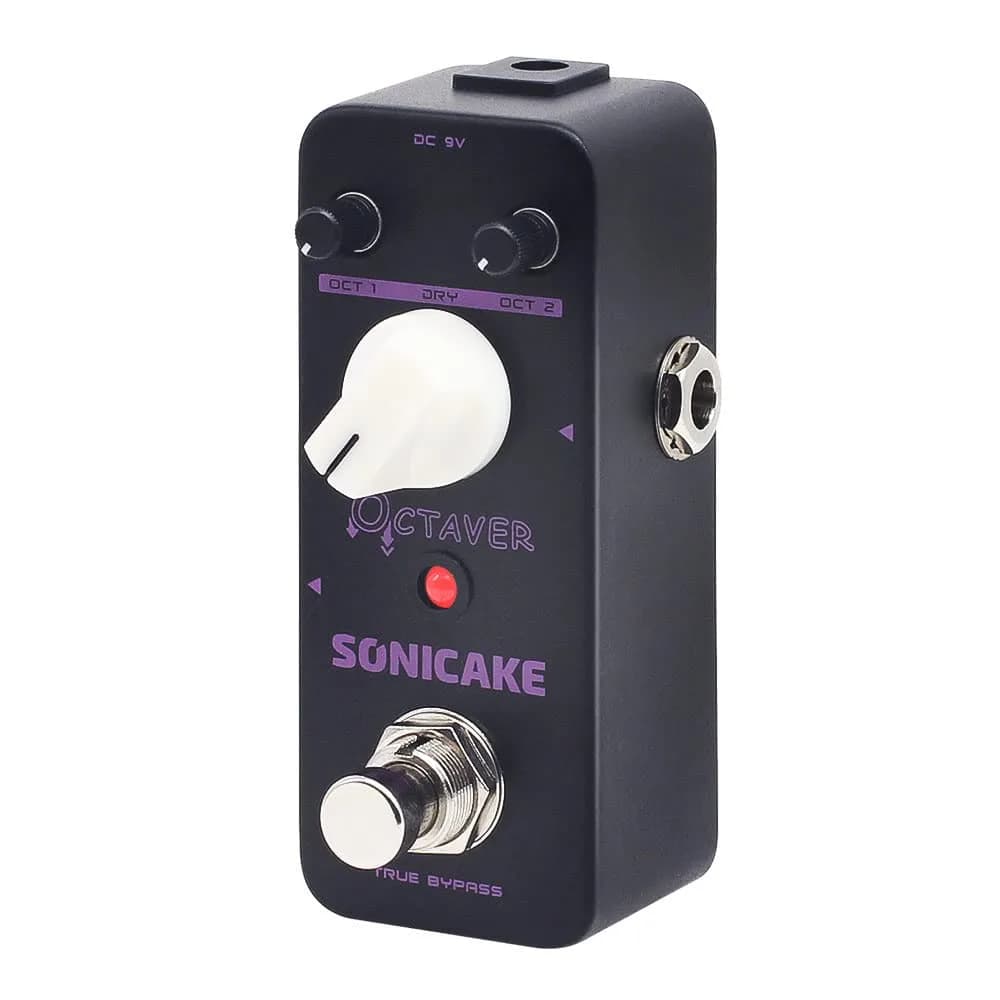 SONICAKE Octave Guitar Pedal Analog Classic Lower Octave Guitar Effects Pedal for Guitar & Bass, True Bypass - Octaver 9V DC (3.68 in)