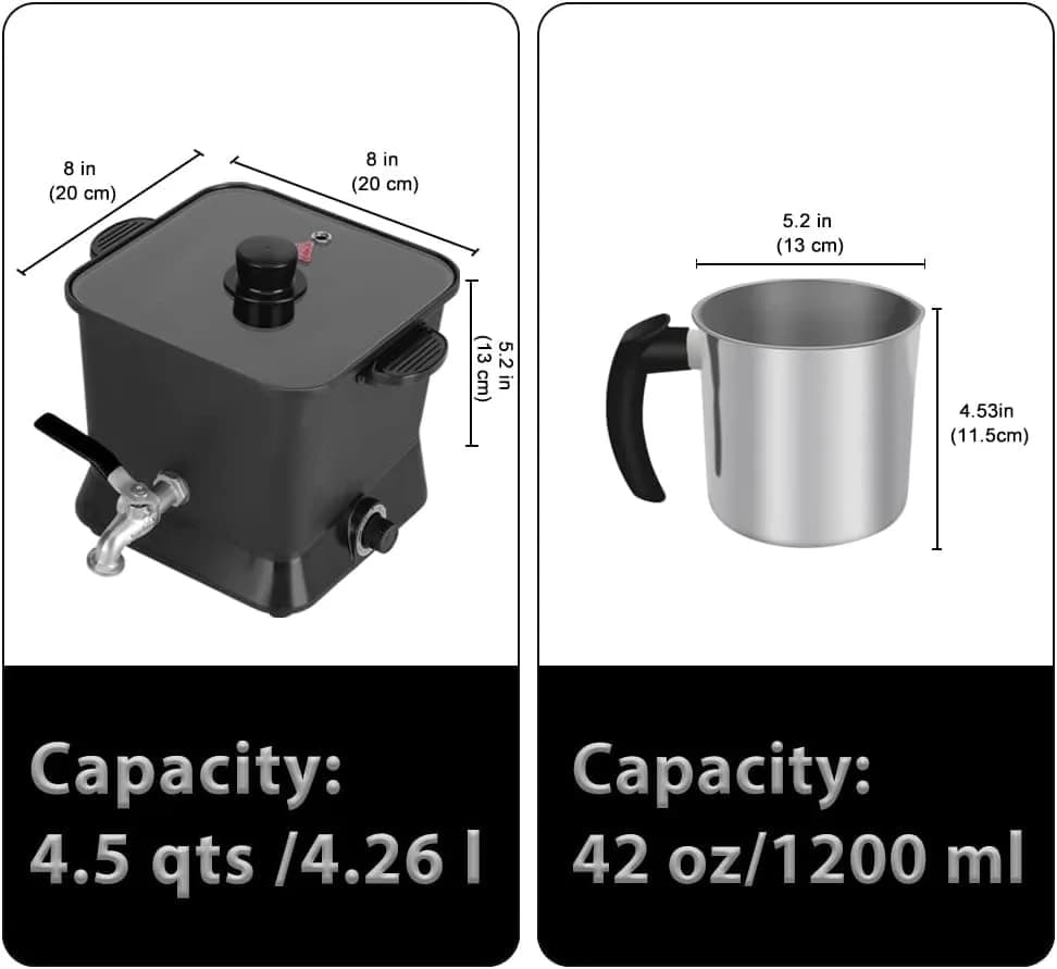 Byoowndiy Wax Melter for Candle Making 150 oz | Electric Wax Pot with Temperature Control thumbnail 8
