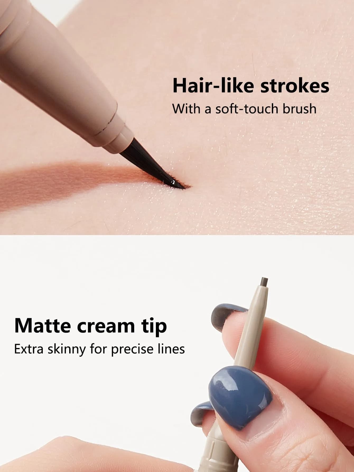 SHEGLAM Dual-Sided Eyebrow Pencil Chocolate | Waterproof Matte Cream & Liquid Pen - view 5