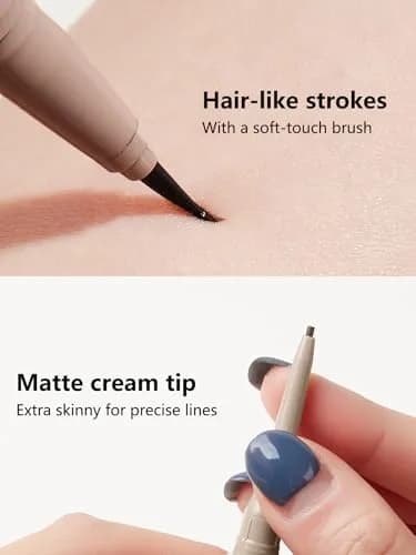 SHEGLAM Dual-Sided Eyebrow Pencil Chocolate | Waterproof Matte Cream & Liquid Pen thumbnail 5