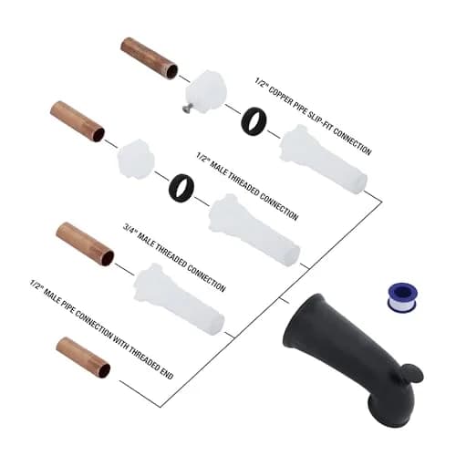 Danco Tub Spout with Diverter | 6 in Reach, Matte Black, Universal Fit, Bathroom Replacement thumbnail 3