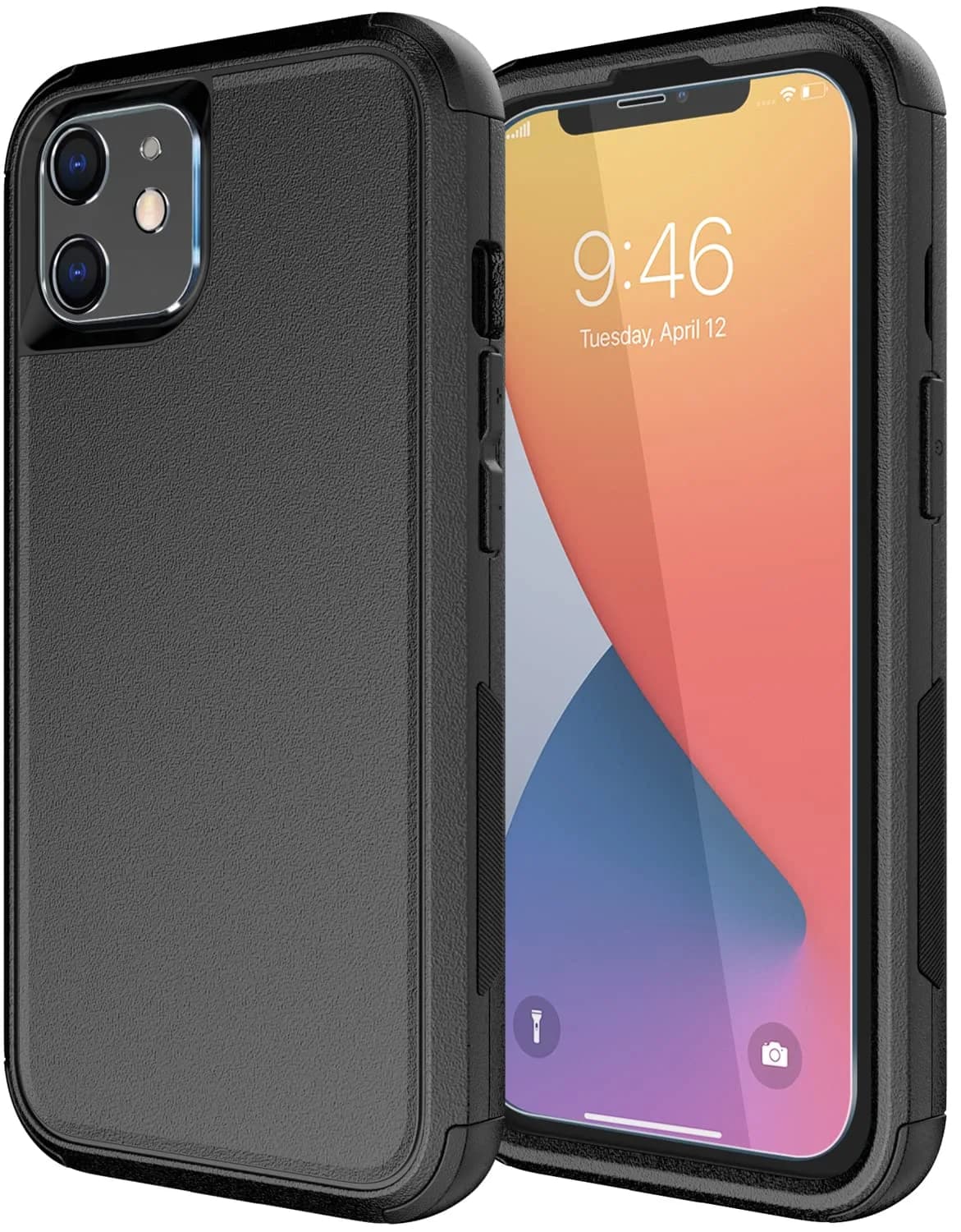 Diverbox Heavy Duty Shockproof iPhone 11 Case with Tempered Glass Screen Protector | Drop & Dust Resistant