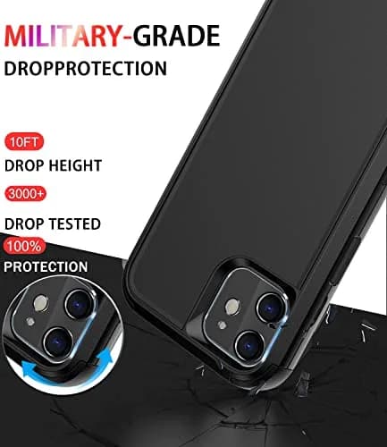 Diverbox Heavy Duty Shockproof iPhone 11 Case with Tempered Glass Screen Protector | Drop & Dust Resistant thumbnail 2