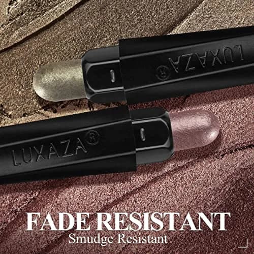 LUXAZA Cream Eyeshadow Stick Set Olive Plum Mauve 3 Pcs | Waterproof & Blendable thumbnail 3