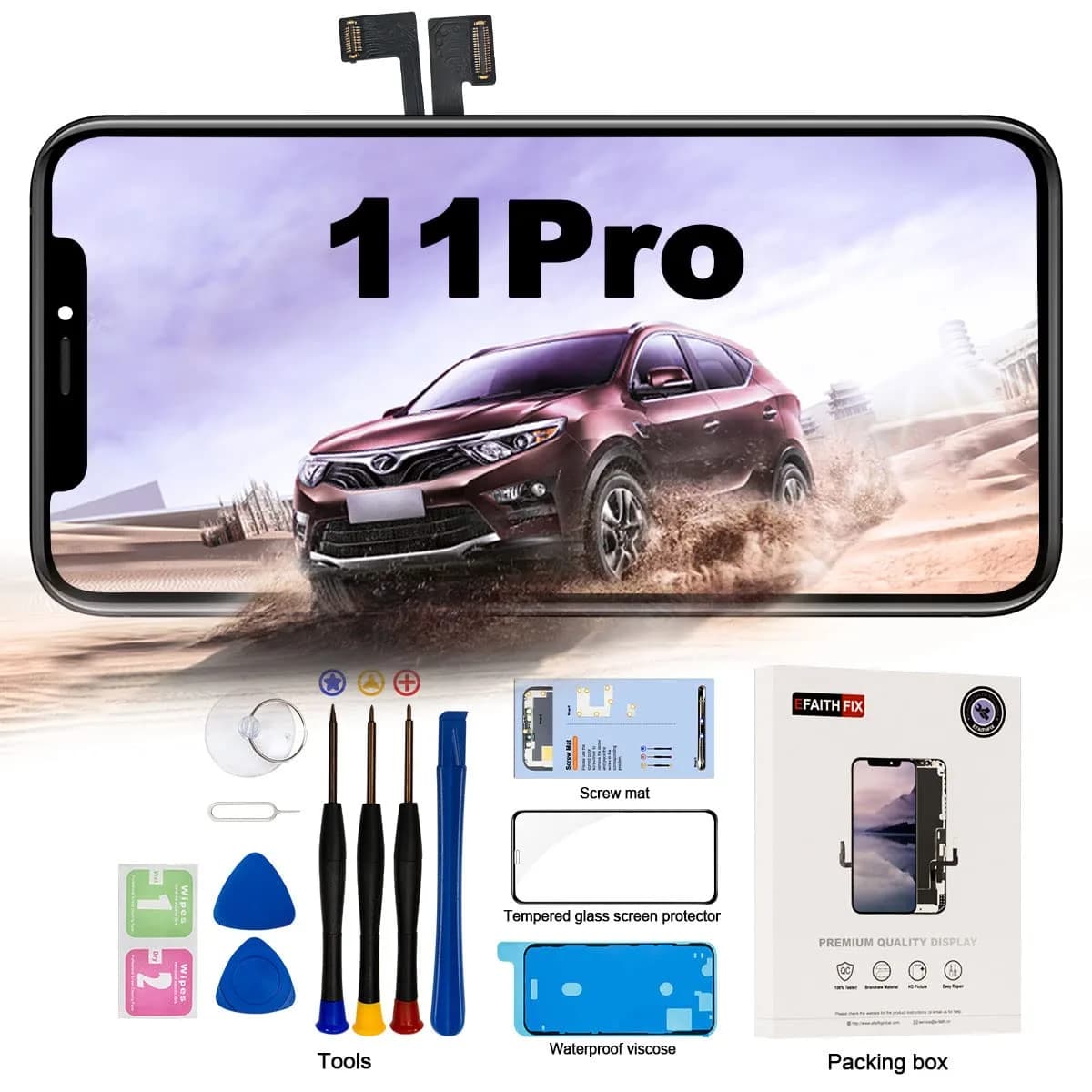 EFAITHFIX iPhone 11 Pro Screen Replacement LCD 14.7 cm (5.8 Inch) | FHD Incell Display with 3D Touch — for iPhone 11 Pro