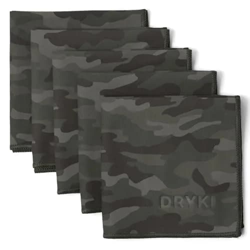 DRYKI Pocket-Sized Sweat Towels 25cm (10") | 5-Pack Moss Camo Microfiber thumbnail 1