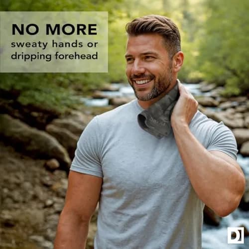 DRYKI Pocket-Sized Sweat Towels 25cm (10") | 5-Pack Moss Camo Microfiber thumbnail 2