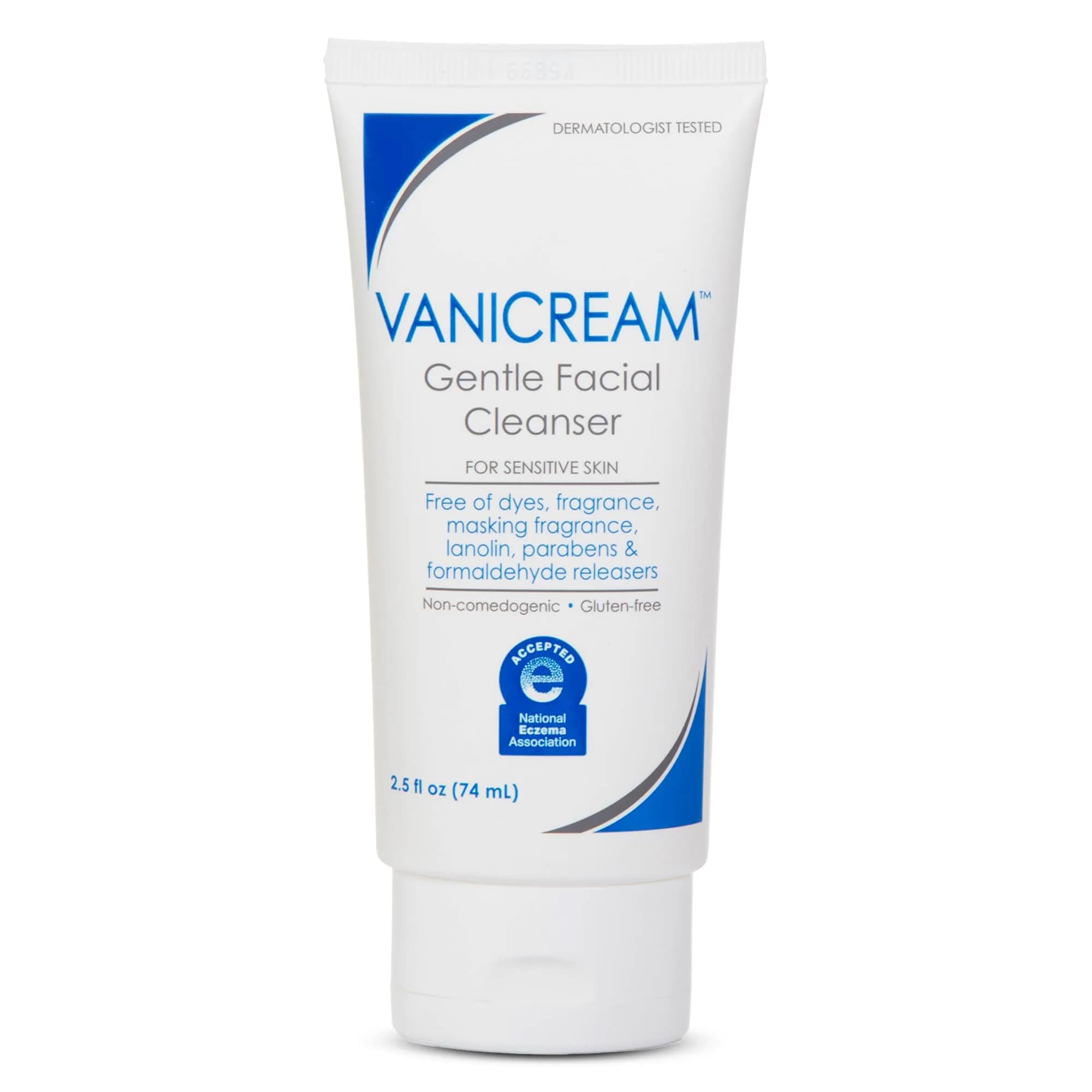 Vanicream Gentle Facial Cleaner 74ml (2.5 Fl Oz) | Dermatologist Recommended for Sensitive Skin