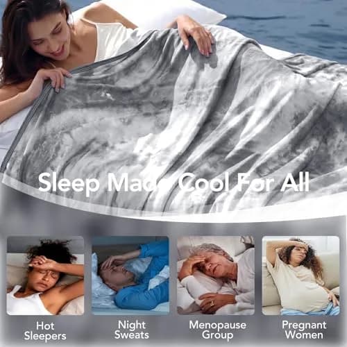 Topcee Cooling Blanket Throw 50"x70" | Lightweight Breathable for Hot Sleepers & Night Sweats thumbnail 4
