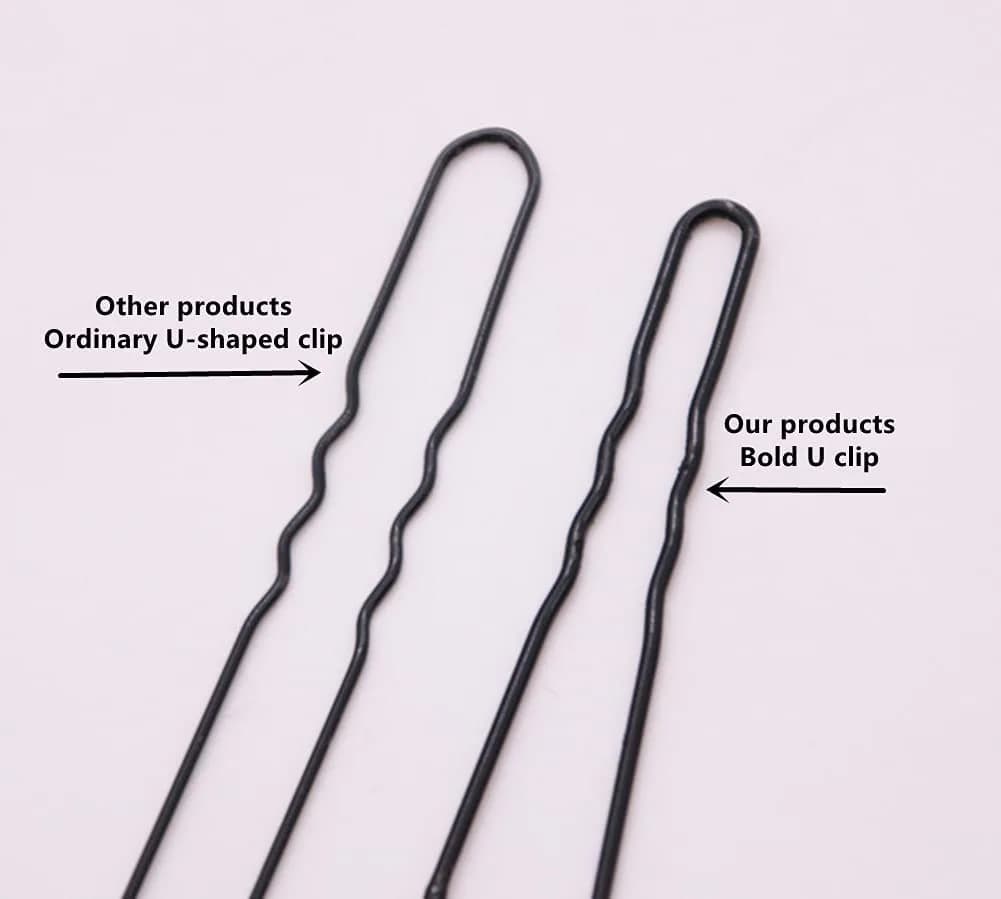 TAPBULL U Shaped Hair Pins for Buns, 60 Pcs Black Metal Bobby Pins | Classic Wedding Bridal Hair Styling - view 4