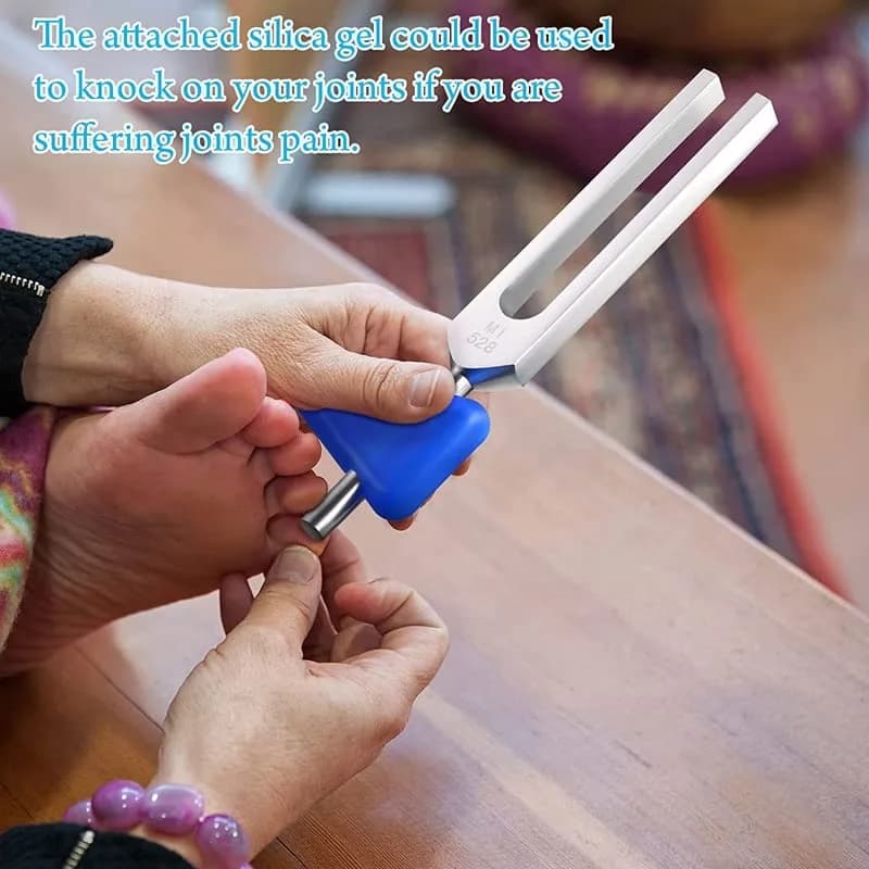 Bysameyee 528 Hz Tuning Fork with Mallet & Pouch | Sound Healing & Musical Instrument Tuning - view 3