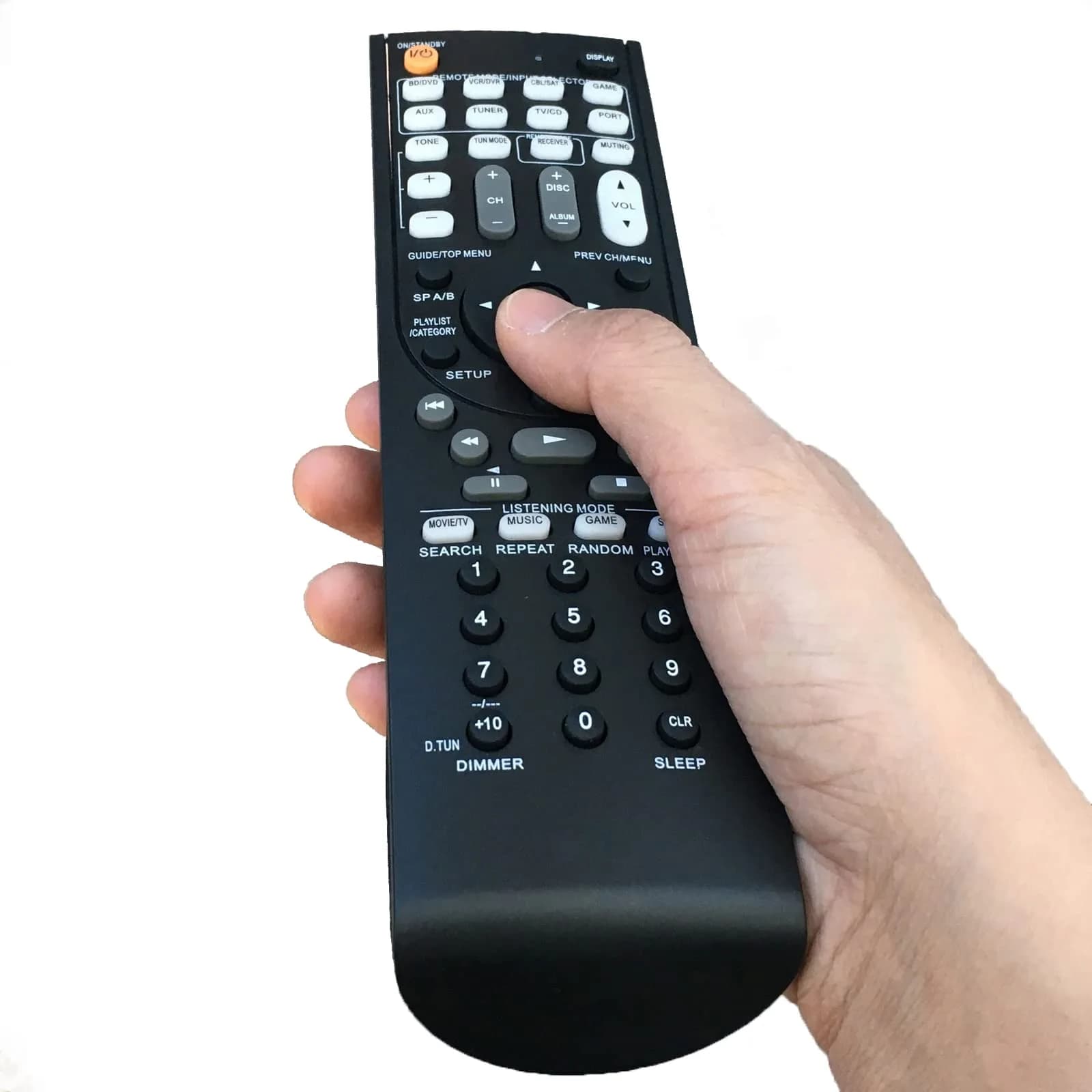 uehba Universal Replacement Remote Control for ONKYO AV Receivers | Pre-programmed, Infrared Connectivity — black