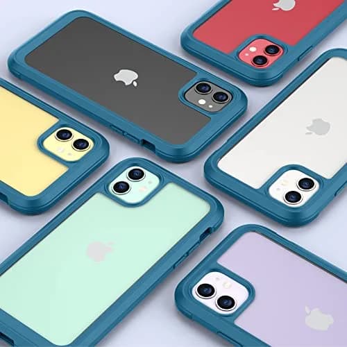 Miracase Glass Series for iPhone 11 Case 6.1 inch | Rugged Full-Body Bumper with Tempered Glass & Camera Protector, Light Blue thumbnail 7