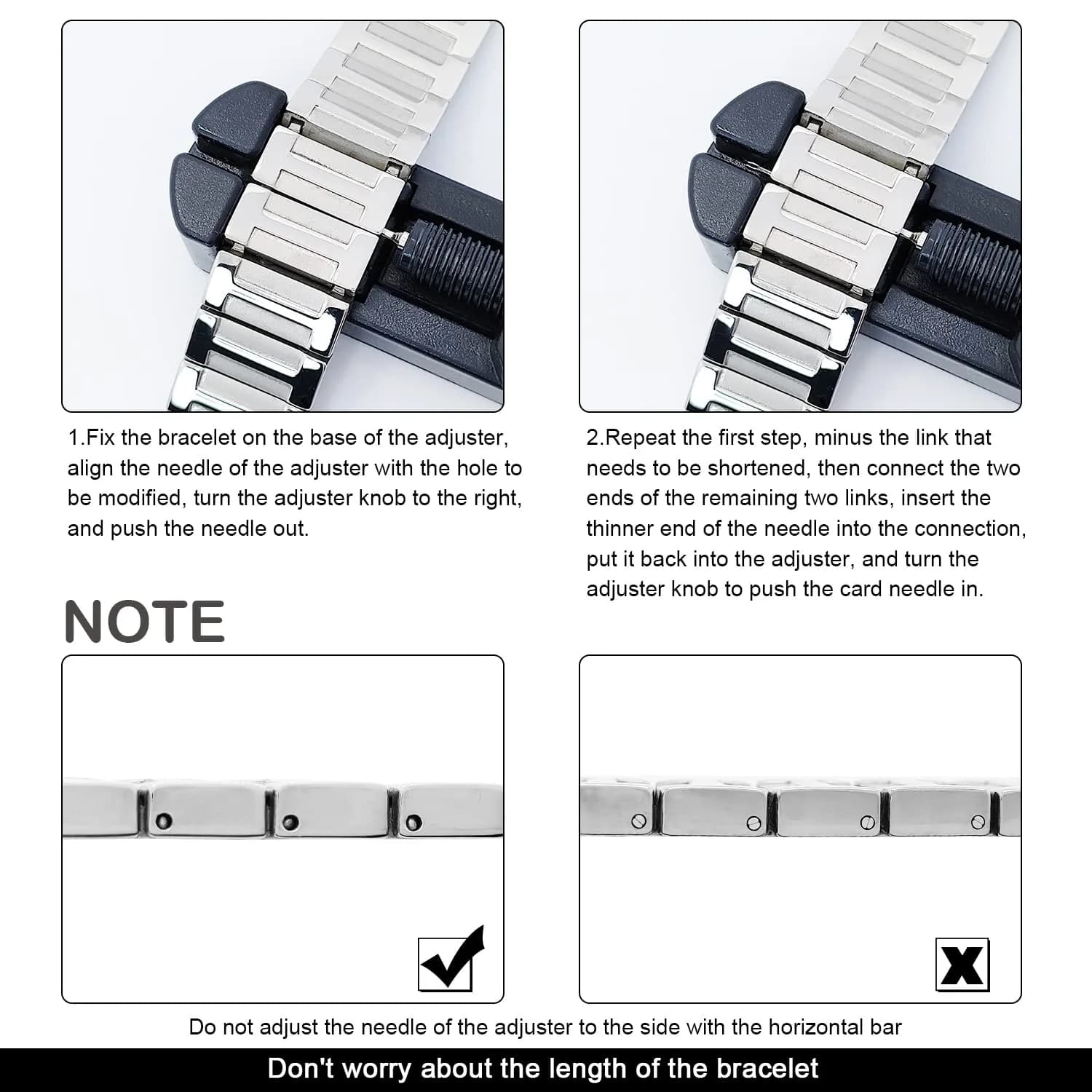 JEROOT Magnetic Bracelet for Men, Pure Titanium Double Row 4000 Gauss Magnets | Adjustable 23cm (9") - view 6