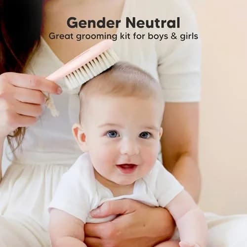 KeaBabies Wooden Baby Hair Brush for Toddler & Infant Cradle Cap (Blush, Regular 7.25" x 2") | Soft Goat Bristles for Scalp & Hair Growth thumbnail 8