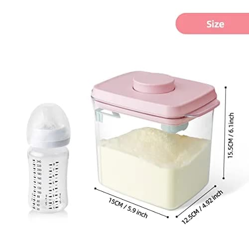 Ankou Formula Container - 1700ml Airtight Formula Dispenser BPA-Free Storage Containers with Scoop and Scraper Transparent 730g | Large Capacity thumbnail 6