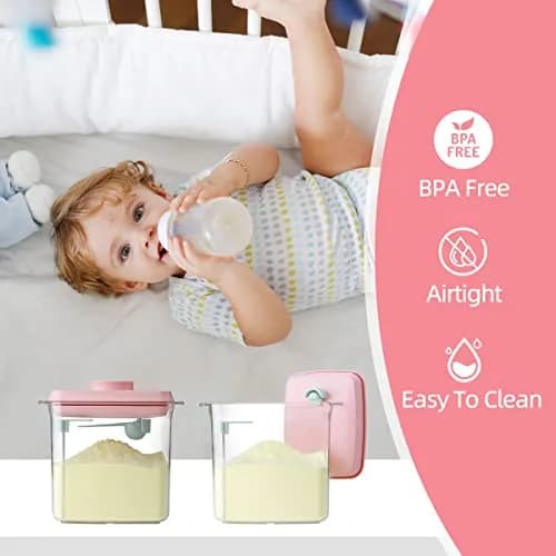 Ankou Formula Container - 1700ml Airtight Formula Dispenser BPA-Free Storage Containers with Scoop and Scraper Transparent 730g | Large Capacity thumbnail 3
