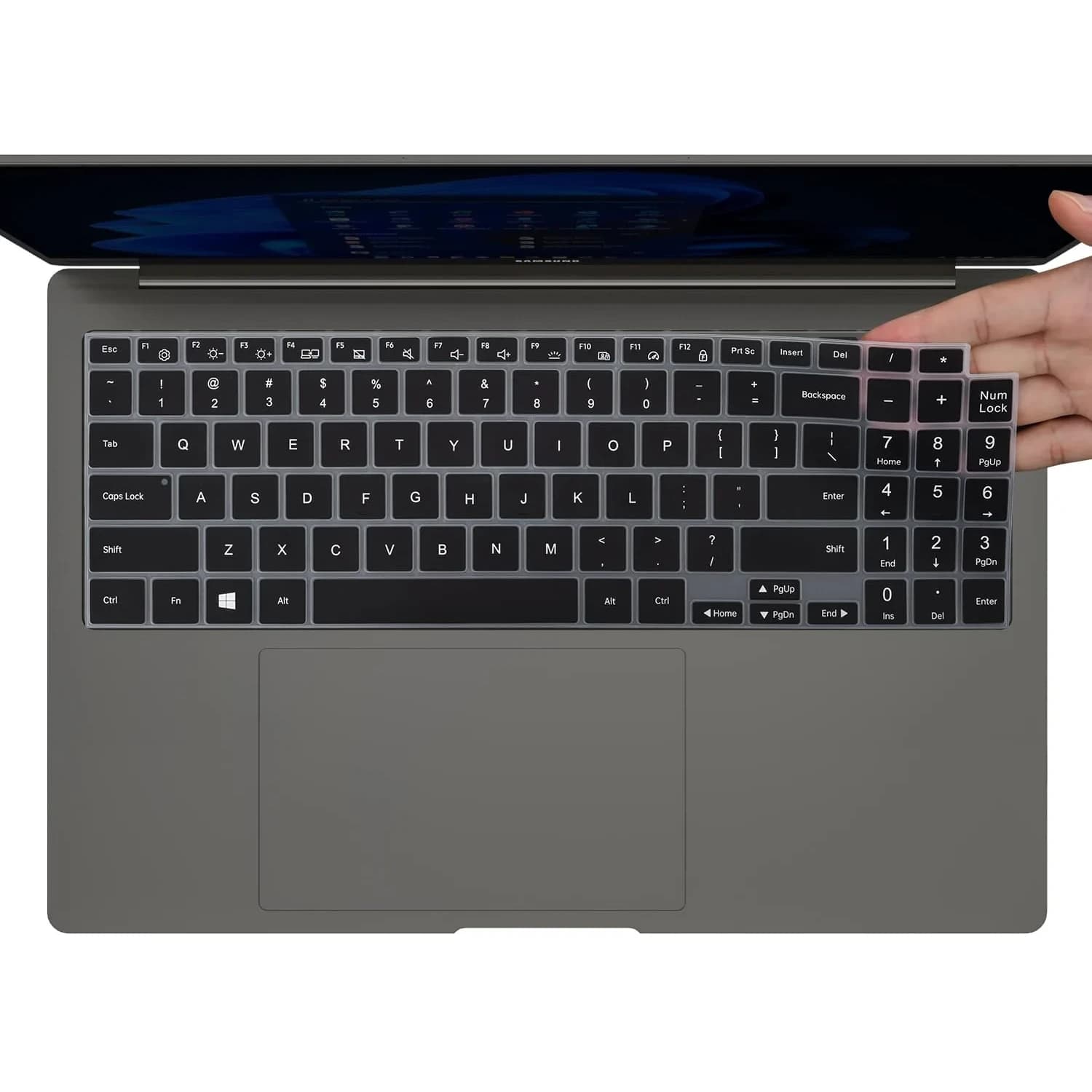 CaseBuy Black Silicone Keyboard Cover for Samsung Galaxy Book 5/4/3 15.6" & 16" | US Keyboard Layout Protector - main product image