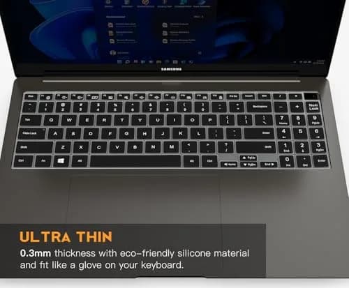 CaseBuy Black Silicone Keyboard Cover for Samsung Galaxy Book 5/4/3 15.6" & 16" | US Keyboard Layout Protector thumbnail 4