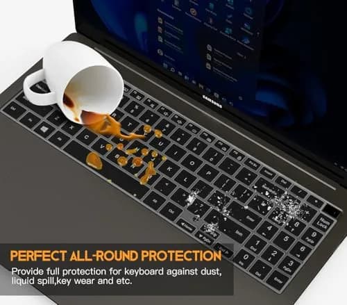 CaseBuy Black Silicone Keyboard Cover for Samsung Galaxy Book 5/4/3 15.6" & 16" | US Keyboard Layout Protector thumbnail 7