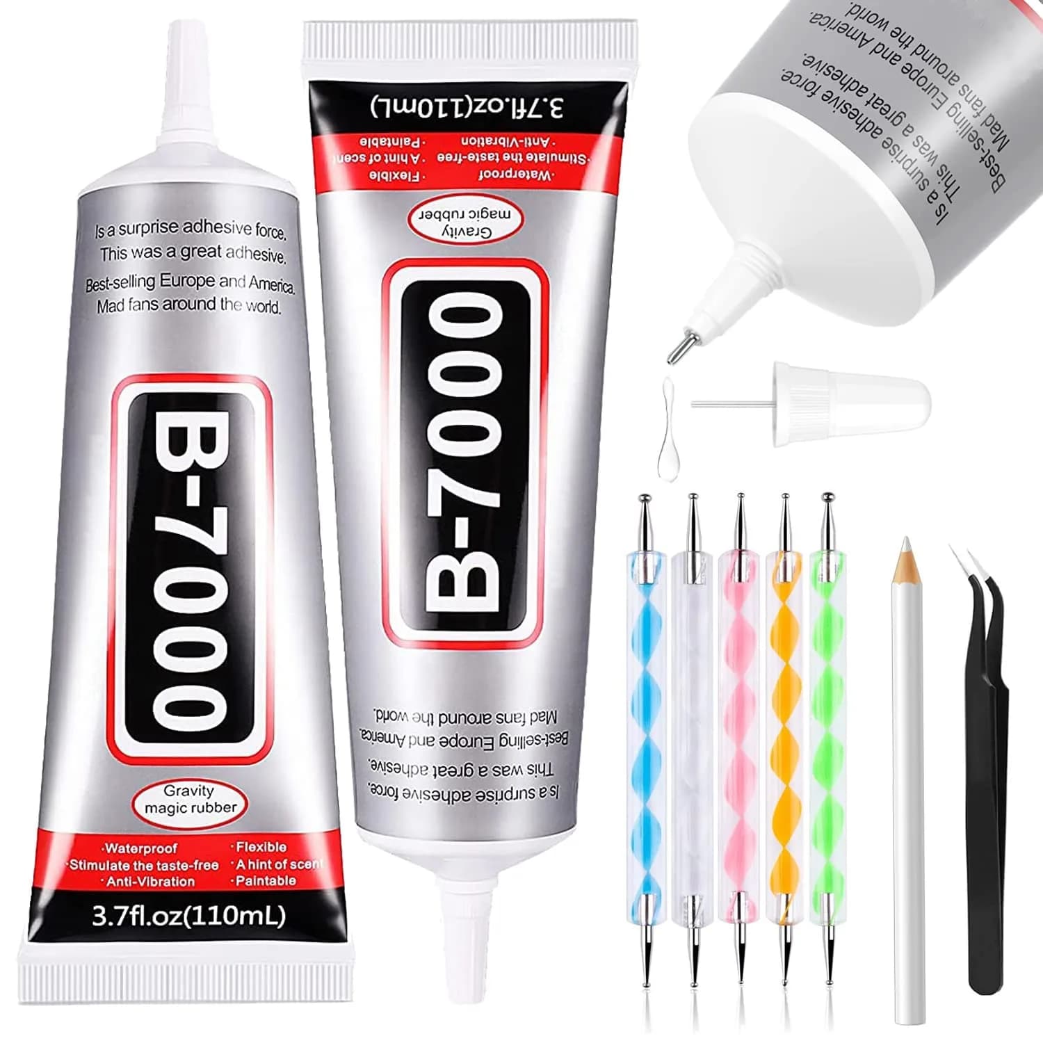FITTDYHE B7000 Adhesive Glue 220ml (7.4 Fl Oz) | Professional Grade for Crafts & Jewelry Making - main product image