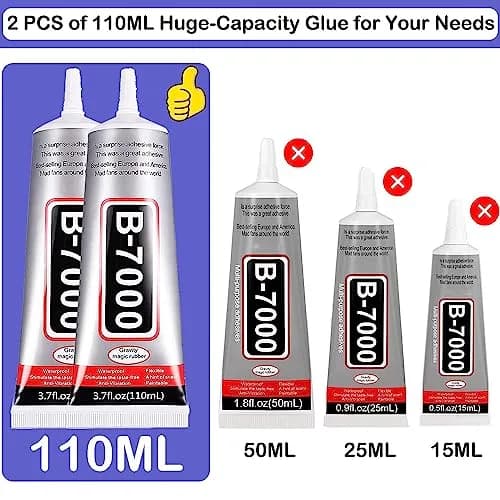 FITTDYHE B7000 Adhesive Glue 220ml (7.4 Fl Oz) | Professional Grade for Crafts & Jewelry Making thumbnail 2