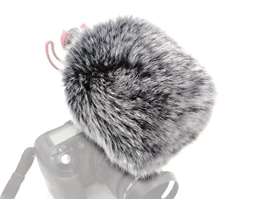 YH&YX Fur Windscreen Wind Shield for Rode VideoMic GO II 2 VMGOII | Deadcat Microphone Cover thumbnail 5