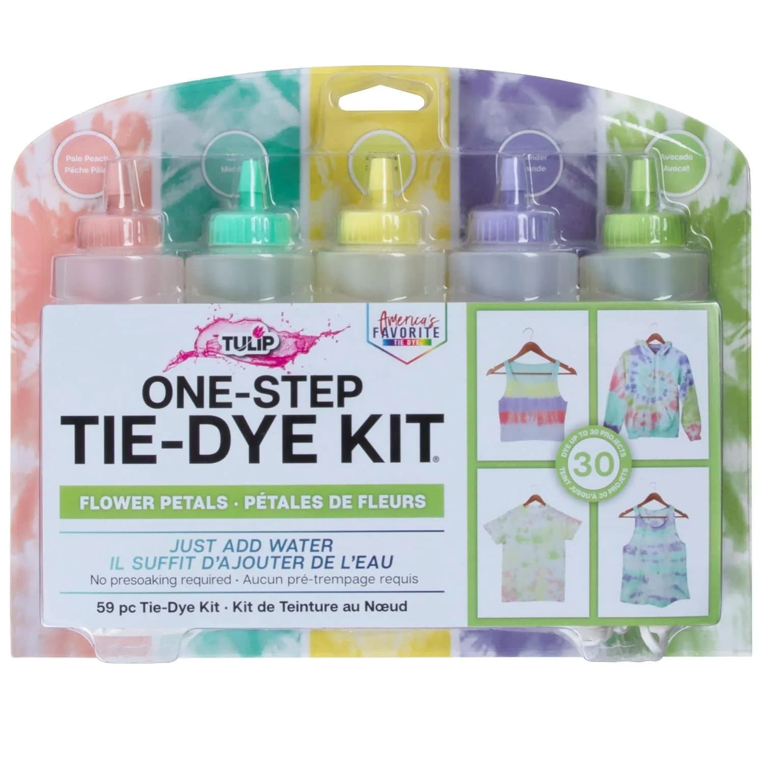 TULIP One-Step Tie-Dye Kit Flower Petals - Vibrant Neon Permanent Fabric Dye for Cotton, Rayon, Wool, Linen - main product image