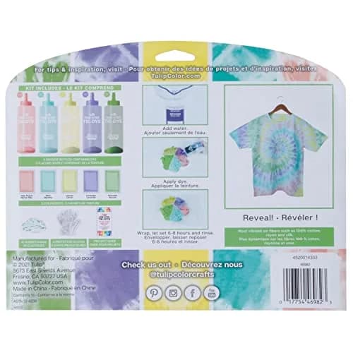 Tulip Flower Petals One-Step Tie-Dye Kit with Refills, Pastel Colors, 40 fl oz Total Dye | Permanent Vibrant Fabric Dye for Cotton, Rayon, Silk thumbnail 5