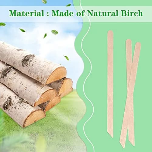 JANYUN 200 Pcs Wooden Waxing Sticks Applicator Slanted Handle | Precise Application for Eyebrows, Bikini, Face thumbnail 3
