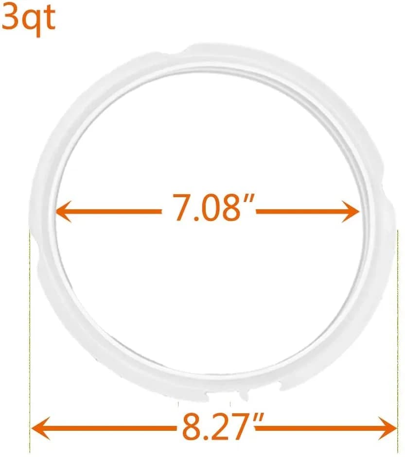 ZoneFly 3 Qt White 2pcs Silicone Sealing Ring | Fits 3 Quart Instant Pot Mini Models - view 2