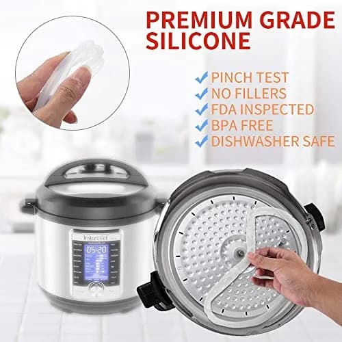 ZoneFly 3 Qt White 2pcs Silicone Sealing Ring | Fits 3 Quart Instant Pot Mini Models thumbnail 3