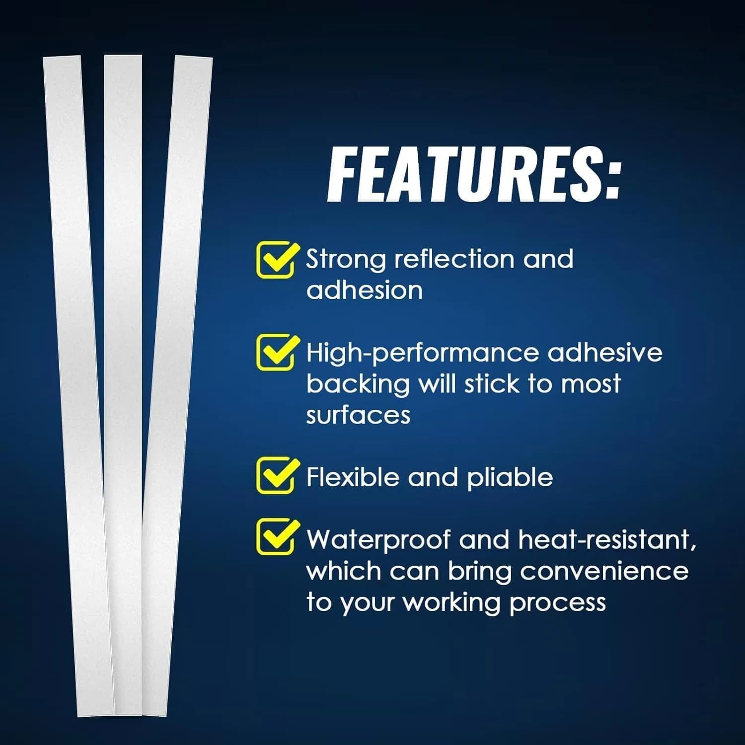 Thsinde Reflective Tape Strips for Photo Tachometers - 20 Pieces, 10x200mm | Essential for Non-Contact RPM Readings - view 4