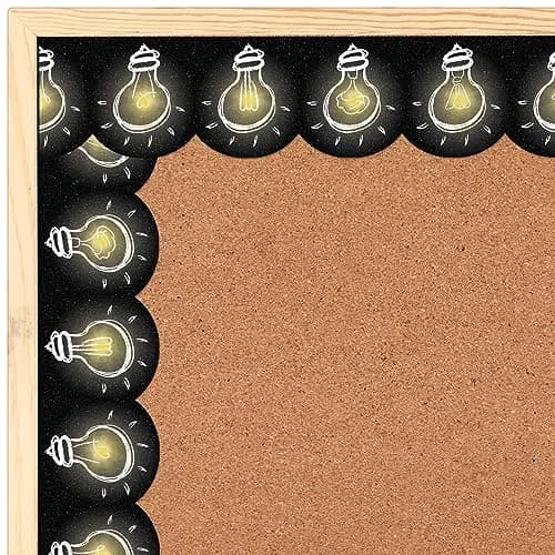 Chivao Light Bulb Bulletin Board Borders 60ft (18.3m) | Chalkboard Style Classroom Decor thumbnail 1